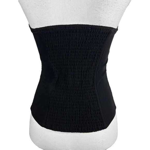 K.Jordan Mesh Zip Up Strapless Corset Top - Picture 7 of 9